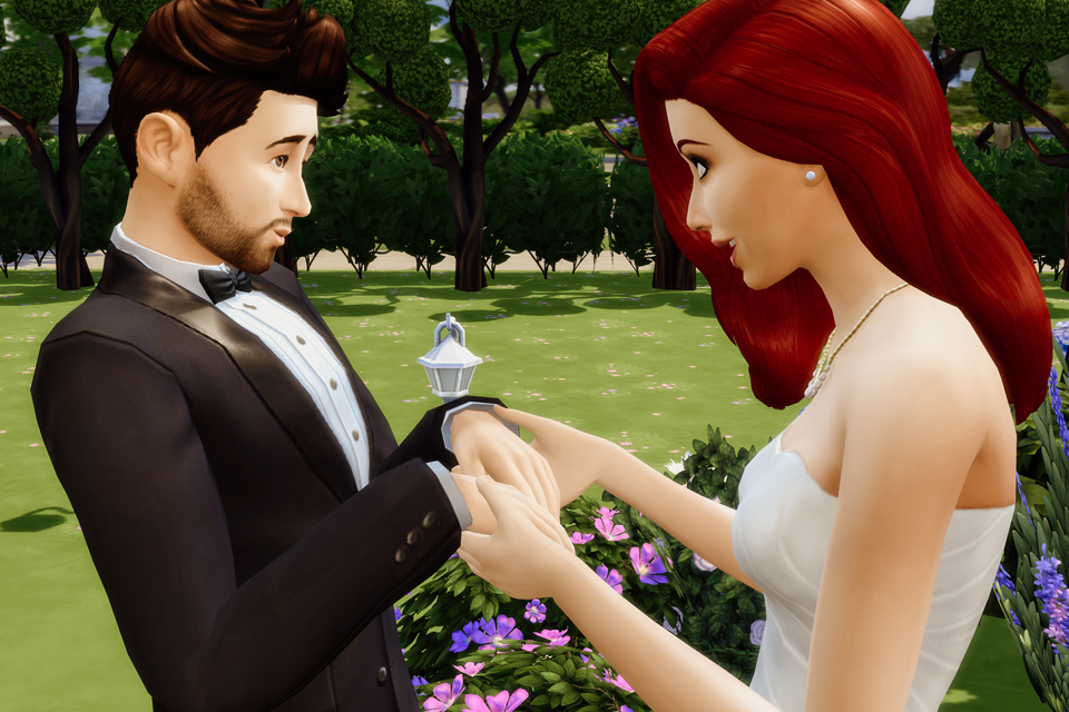 Sims 4 zdjęcia i film ślubny